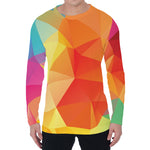 Abstract Polygonal Geometric Print Men's Long Sleeve T-Shirt