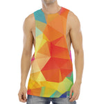 Abstract Polygonal Geometric Print Men's Muscle Tank Top