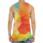 Abstract Polygonal Geometric Print Men's Muscle Tank Top