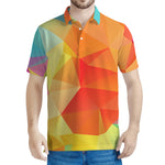 Abstract Polygonal Geometric Print Men's Polo Shirt