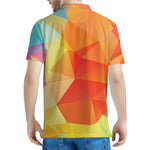 Abstract Polygonal Geometric Print Men's Polo Shirt