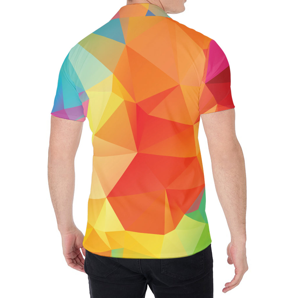 Abstract Polygonal Geometric Print Men's Shirt