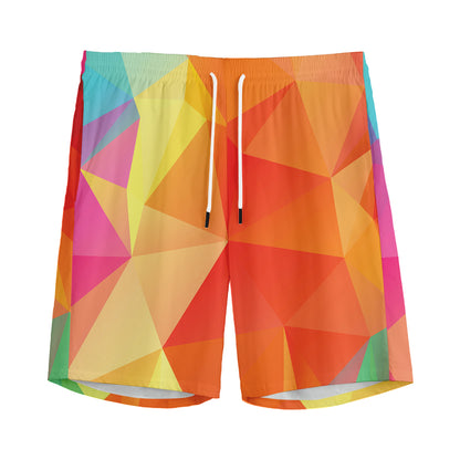 Abstract Polygonal Geometric Print Men's Sports Shorts
