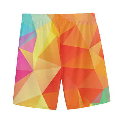 Abstract Polygonal Geometric Print Men's Sports Shorts