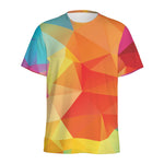 Abstract Polygonal Geometric Print Men's Sports T-Shirt