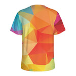 Abstract Polygonal Geometric Print Men's Sports T-Shirt