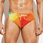 Abstract Polygonal Geometric Print Men's Swim Briefs