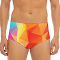 Abstract Polygonal Geometric Print Men's Triangle Swim Briefs
