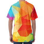 Abstract Polygonal Geometric Print Men's Velvet T-Shirt