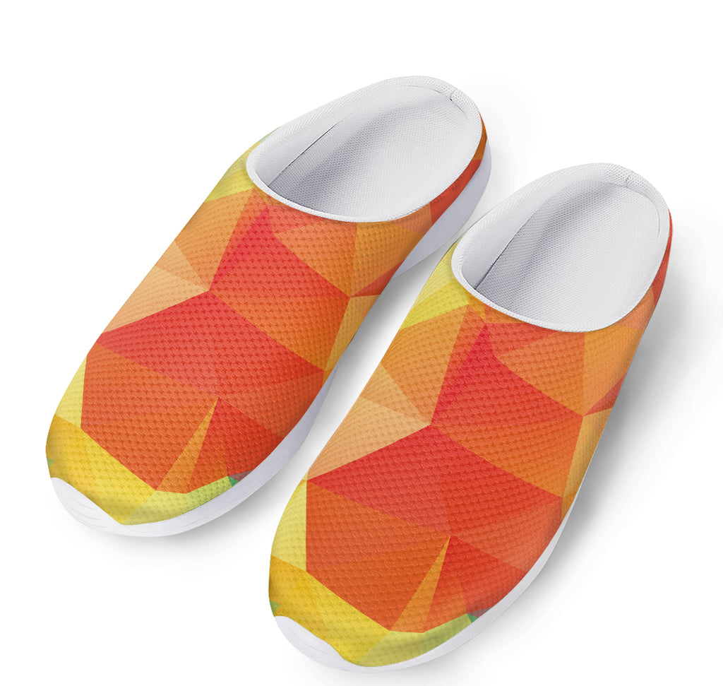 Abstract Polygonal Geometric Print Mesh Casual Shoes