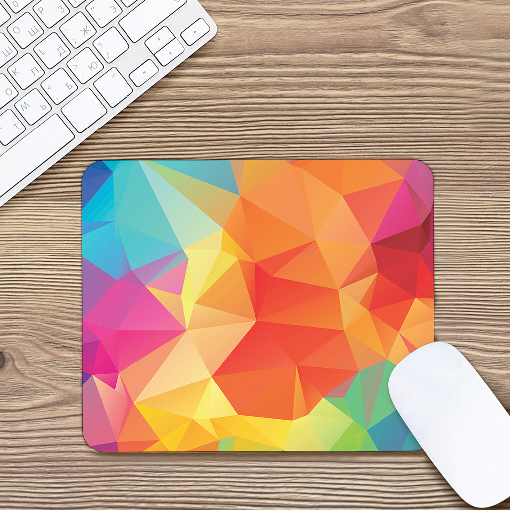 Abstract Polygonal Geometric Print Mouse Pad