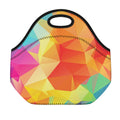 Abstract Polygonal Geometric Print Neoprene Lunch Bag