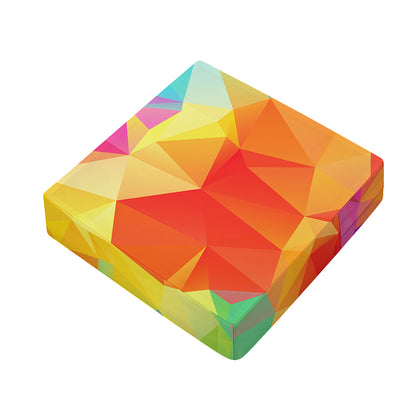 Abstract Polygonal Geometric Print Outdoor Seat Cushion Cover