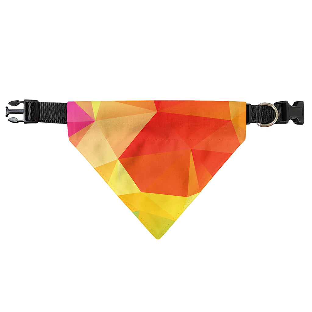 Abstract Polygonal Geometric Print Over The Collar Dog Bandana