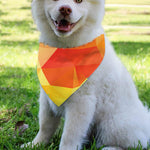 Abstract Polygonal Geometric Print Over The Collar Dog Bandana