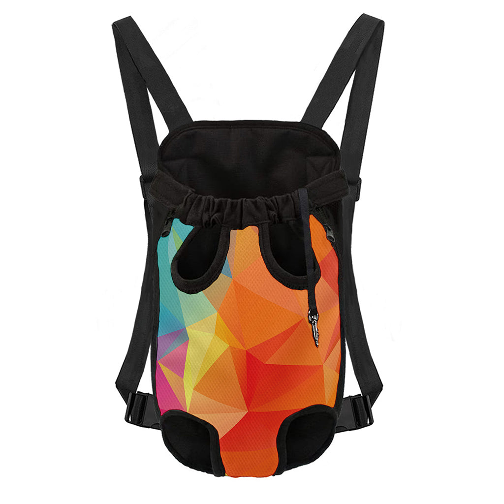 Abstract Polygonal Geometric Print Pet Carrier Backpack