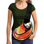Abstract Polygonal Geometric Print Pet Sling Carrier