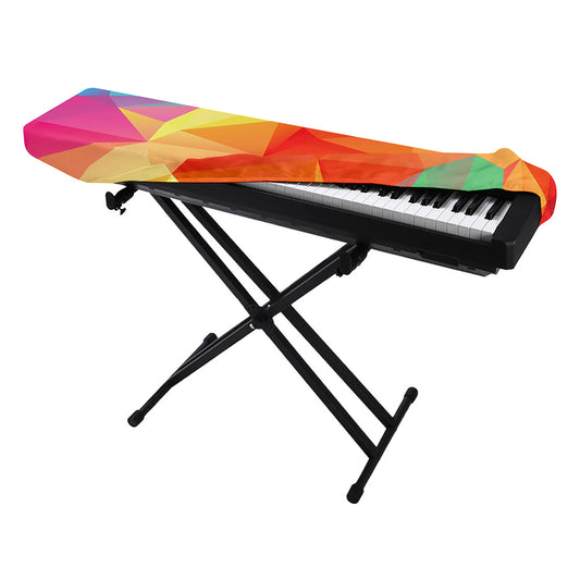 Abstract Polygonal Geometric Print Piano Keyboard Cover
