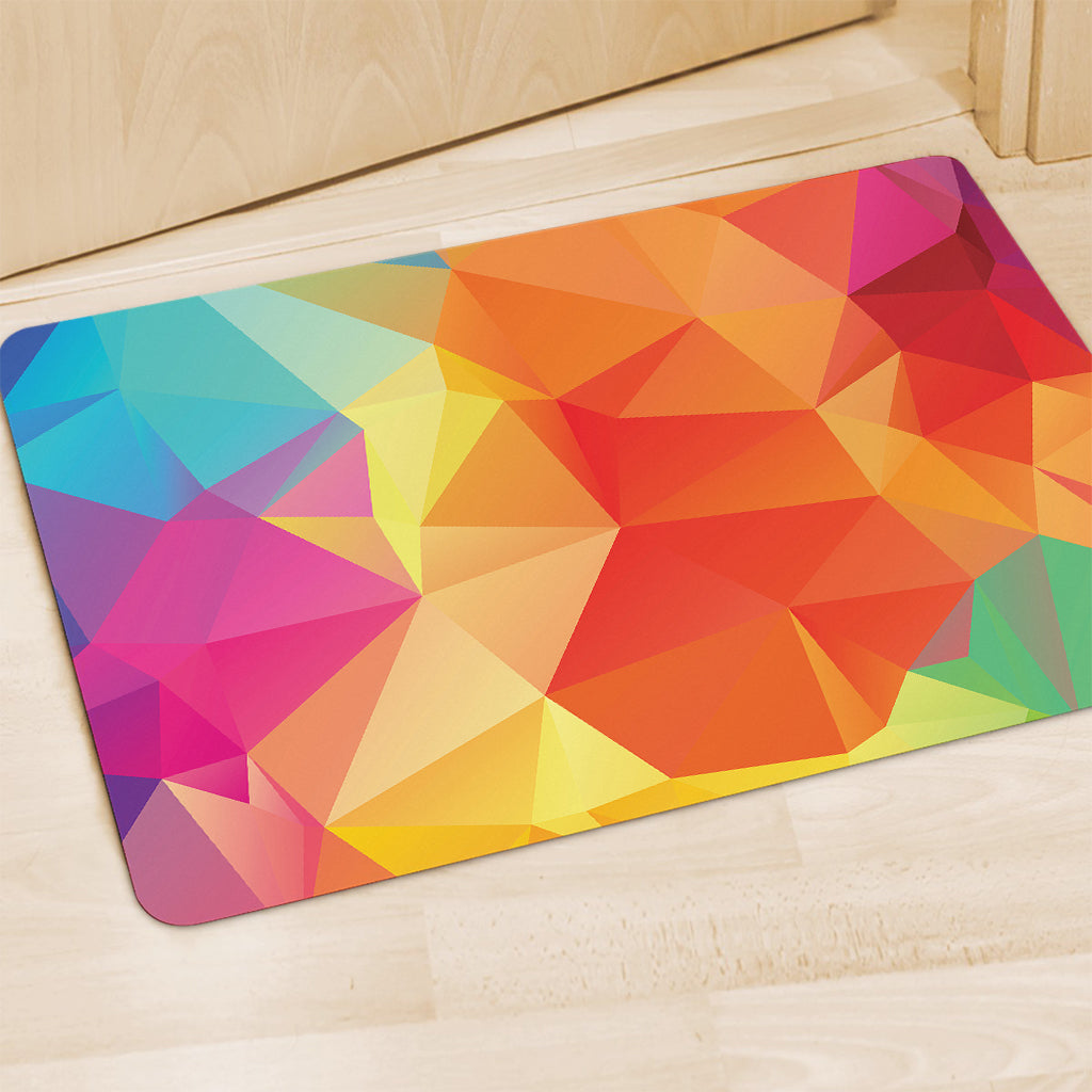 Abstract Polygonal Geometric Print Polyester Doormat