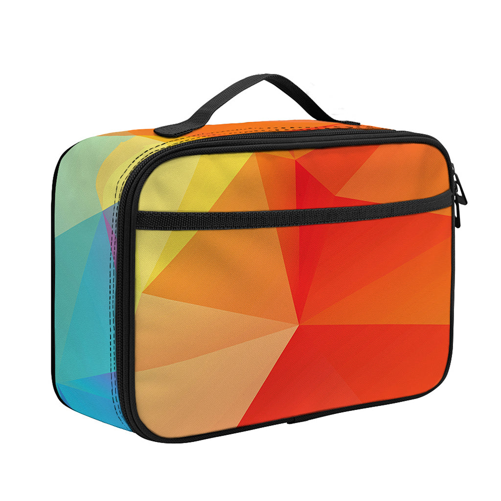 Abstract Polygonal Geometric Print Portable Lunch Bag