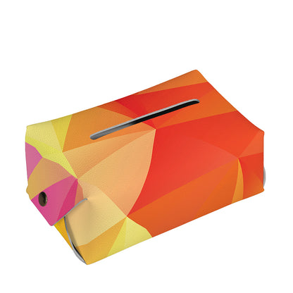 Abstract Polygonal Geometric Print Rectangle Tissue Box Cover