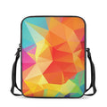 Abstract Polygonal Geometric Print Rectangular Crossbody Bag