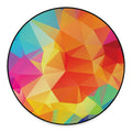 Abstract Polygonal Geometric Print Round Floor Mat