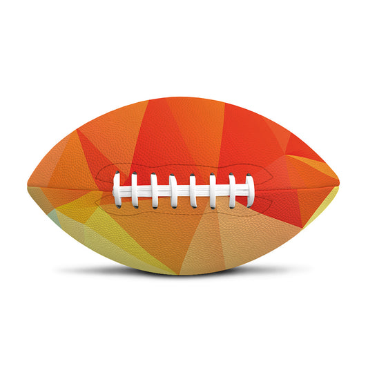 Abstract Polygonal Geometric Print Rugby Ball
