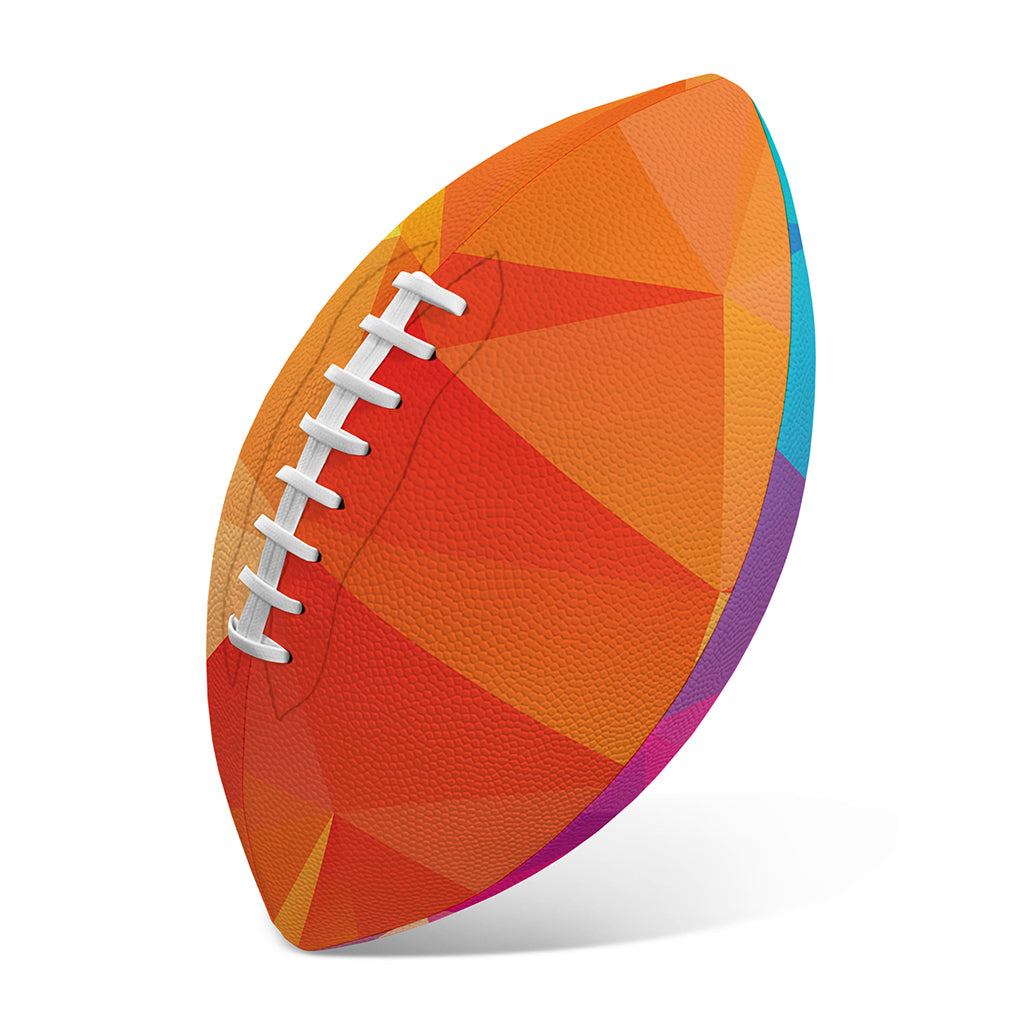 Abstract Polygonal Geometric Print Rugby Ball
