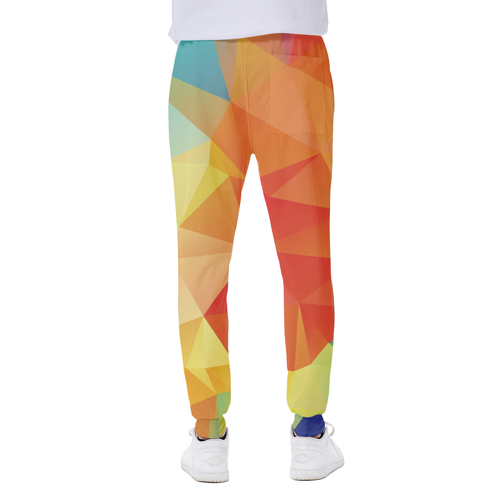 Abstract Polygonal Geometric Print Scuba Joggers