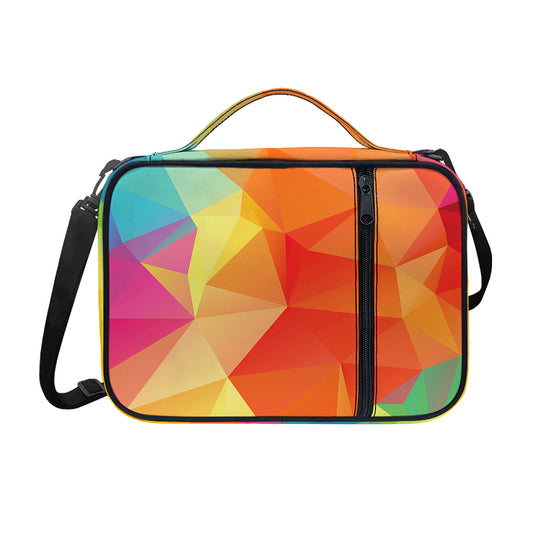 Abstract Polygonal Geometric Print Shoulder Strap Bible Bag