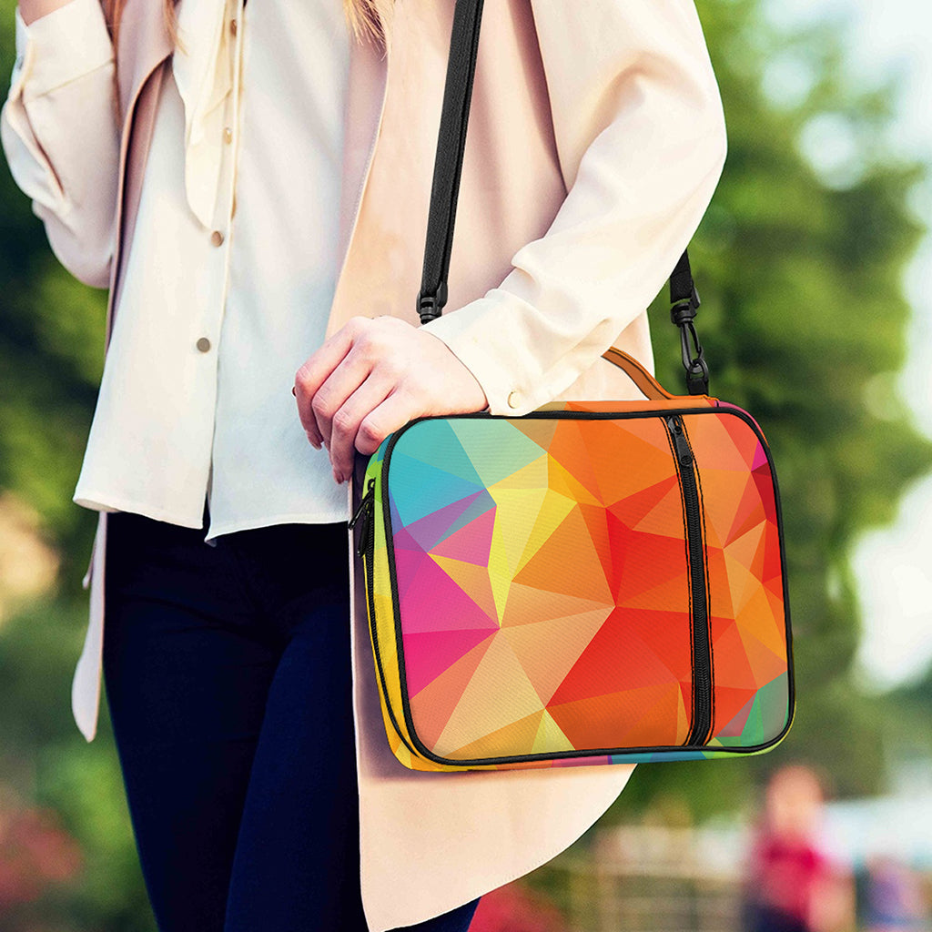 Abstract Polygonal Geometric Print Shoulder Strap Bible Bag