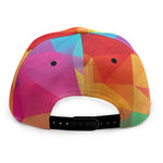Abstract Polygonal Geometric Print Snapback Cap