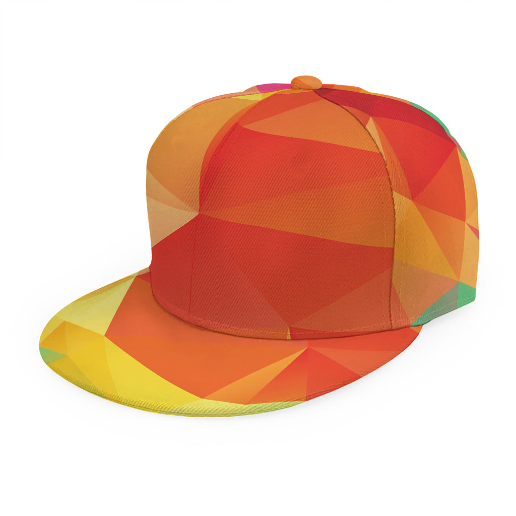 Abstract Polygonal Geometric Print Snapback Cap