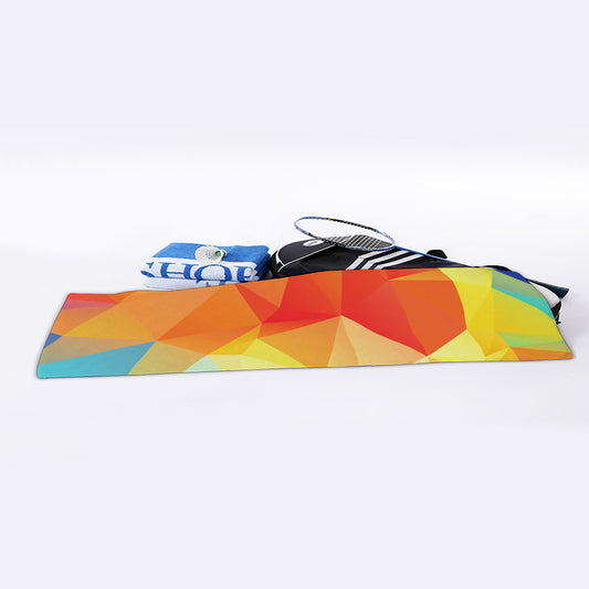 Abstract Polygonal Geometric Print Sports Towel