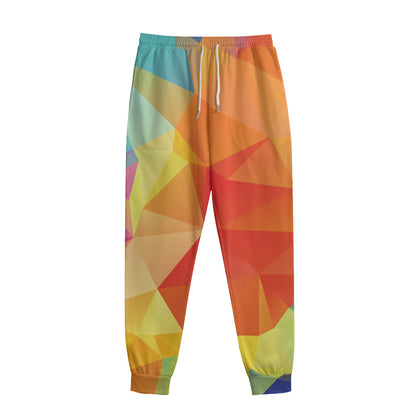 Abstract Polygonal Geometric Print Sweatpants