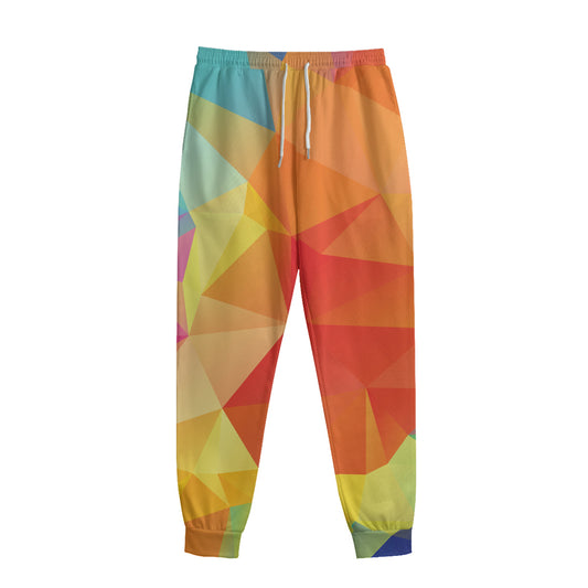 Abstract Polygonal Geometric Print Sweatpants