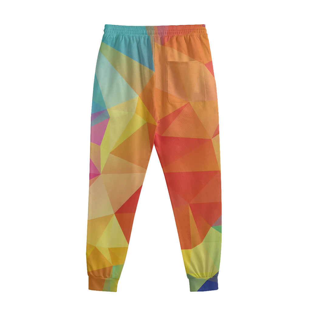 Abstract Polygonal Geometric Print Sweatpants