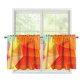 Abstract Polygonal Geometric Print Tier Curtains