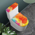 Abstract Polygonal Geometric Print Toilet Lid And Tank Cover Set