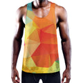 Abstract Polygonal Geometric Print Men's Workout Tank Top