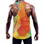 Abstract Polygonal Geometric Print Training Tank Top
