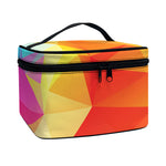 Abstract Polygonal Geometric Print Travel Makeup Bag
