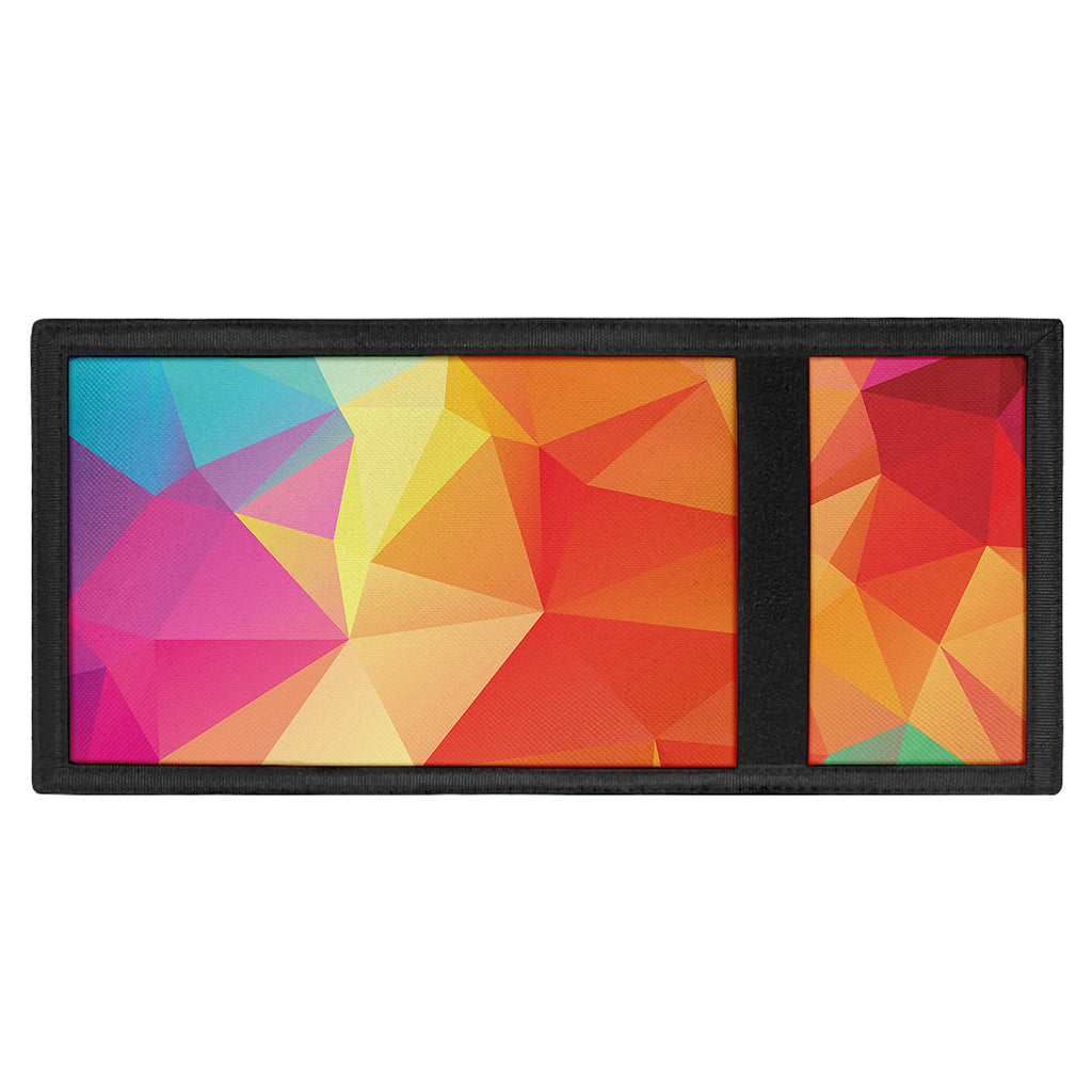 Abstract Polygonal Geometric Print Trifold Wallet