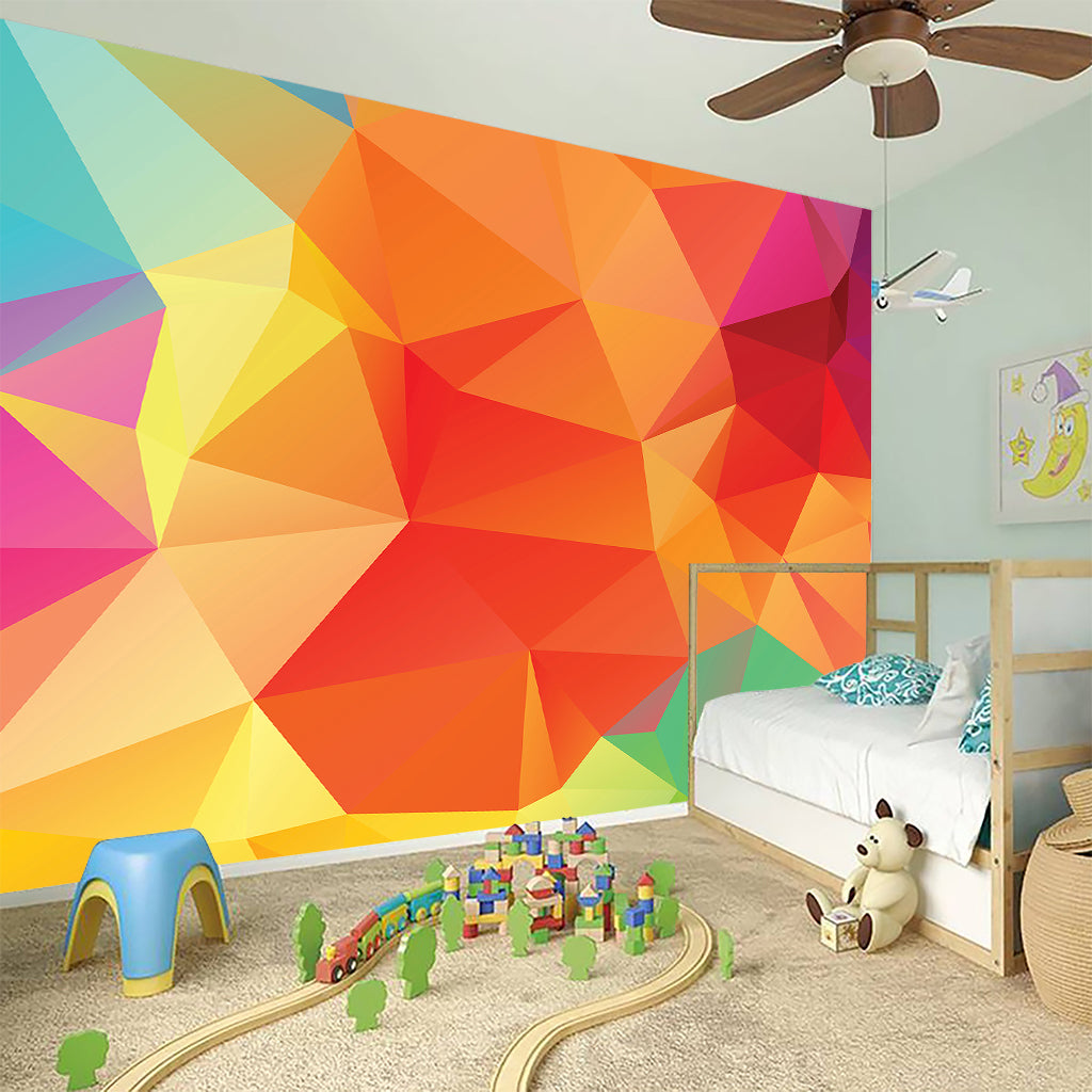 Abstract Polygonal Geometric Print Wall Sticker