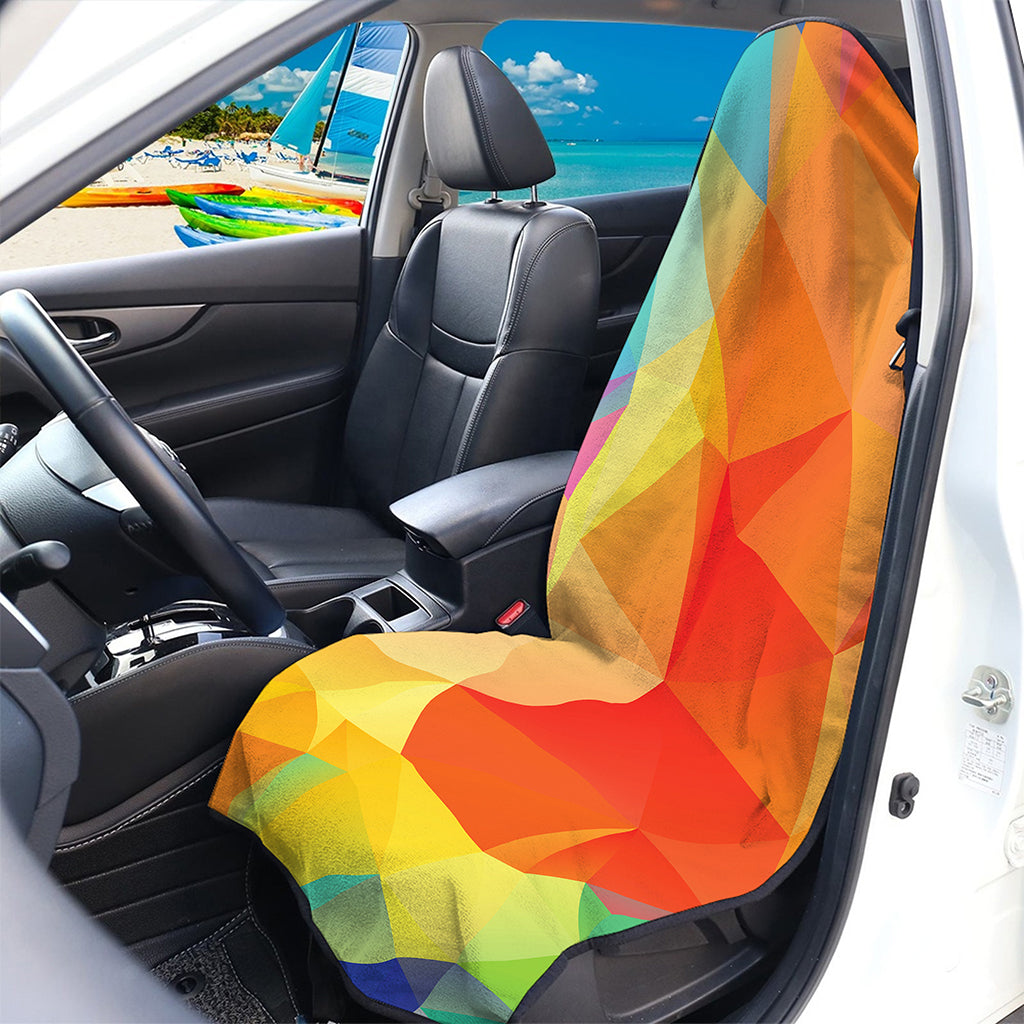 Abstract Polygonal Geometric Print Waterproof Car Seat Cover