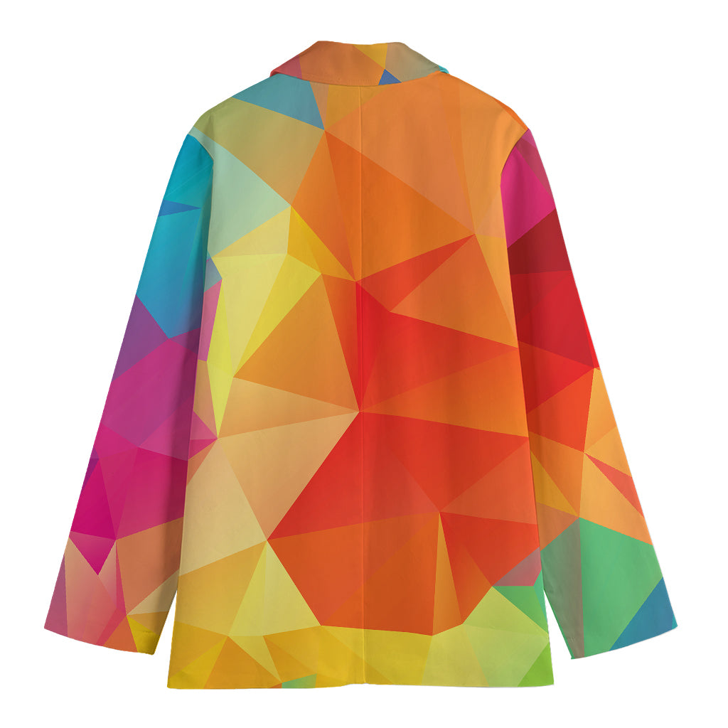 Abstract Polygonal Geometric Print Women's Blazer