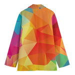 Abstract Polygonal Geometric Print Women's Blazer