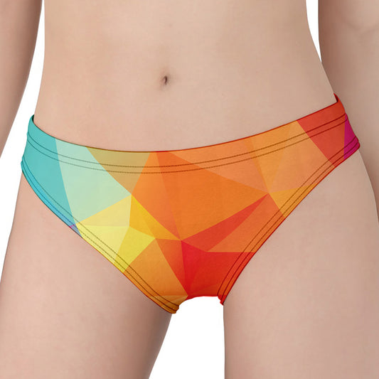 Abstract Polygonal Geometric Print Women's Panties
