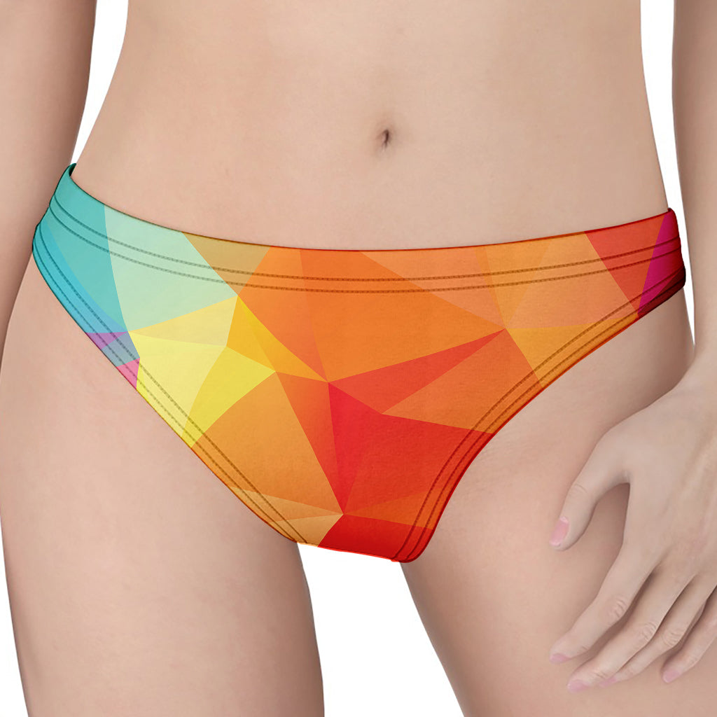 Abstract Polygonal Geometric Print Women's Thong